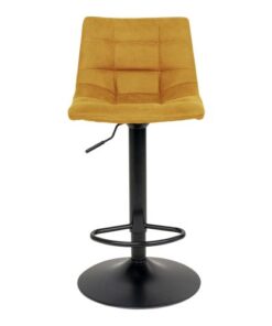 Køb Barstol velour sennepsgul online billigt møbel