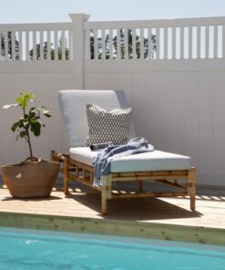 Køb Mahdia- Solvogn i rattan og grå hynde online billigt møbel