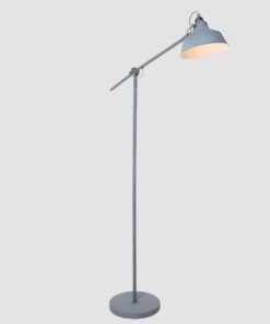 Køb Vernon - gulvlampe i to metalfarver Metal - grå online billigt møbel