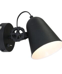 Køb Fabriza - væglampe i industridesign med to farvemuligheder Metal - sort online billigt møbel