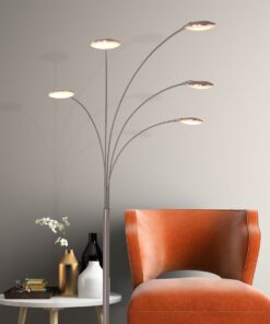 Køb Metz - Guldlampe med fem skærme i stål eller sort metal online billigt møbel