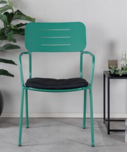 Køb Elba- 2 spisebordsstole i grønt stål online billigt møbel