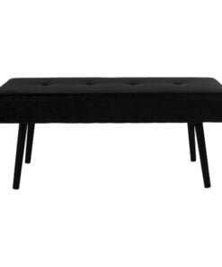 Køb Bænk i sort velour 100 cm online billigt møbel