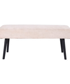 Køb Bænk i sandfarvet fløjl 100 cm online billigt møbel