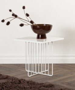 Køb Cawey- Sofabord i hvidt stål og hvid topplade