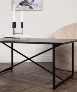 Køb Chantal - Sofabord i sort metal og sort topplade i MDF. online billigt møbel