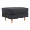 Køb Bologna puf mørkegrå med træben online billigt møbel