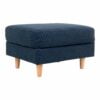 Køb Bologna puf mørkeblå velour med træben online billigt møbel