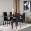 Køb Laredo - Spisebord i sort MDF med 1 tillægsplade