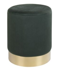 Køb Puf i grøn velour online billigt møbel