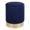 Køb Gamby puf mørkeblå velour online billigt møbel