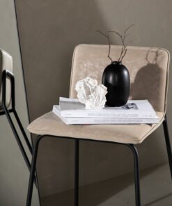 Køb Bugg - 2 Barstole i metal og sæde i beige microfiber online billigt møbel