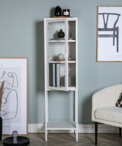 Køb Zentra - Vitrineskab i hvidt metal