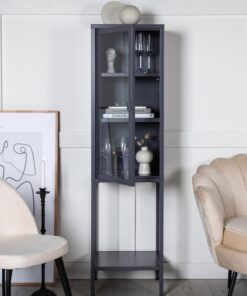 Køb Zentra - Vitrineskab i grå metal