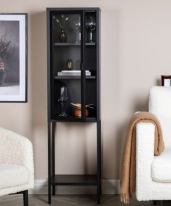 Køb Zentra - Vitrineskab i sort metal