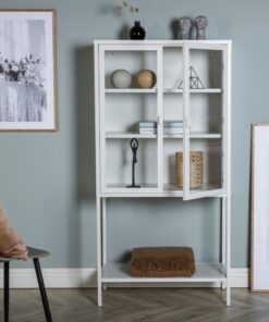 Køb Zentra - Vitrineskab i hvidt metal