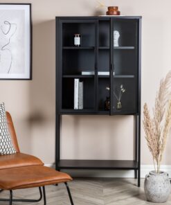 Køb Zentra - Vitrineskab i sort metal