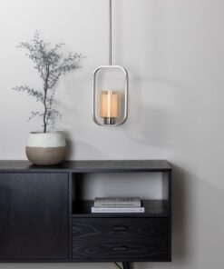 Køb Laurie - Loftlampe i stål med glaskuppel og rektangulært design online billigt møbel
