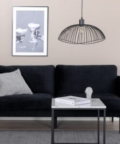 Køb Polar - Sofa 2-personers i sort fløjl online billigt møbel