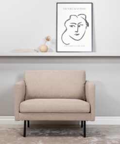 Køb Polar - Lænestol i beige polyester online billigt møbel