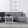 Køb Polar - Sofa i U-form med gråt polyester stof online billigt møbel