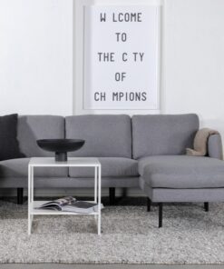 Køb Polar - Sofa i U-form med gråt polyester stof online billigt møbel