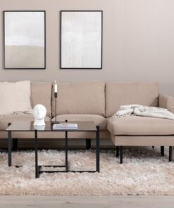 Køb Polar - Sofa i U-form med brunt polyester stof online billigt møbel