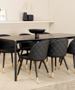 Køb March - Spisebord i sort finer og metal
