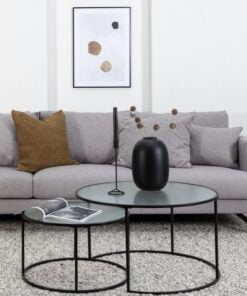 Køb Warden - Sofa 3-personers i lysegrå polyester stof online billigt møbel