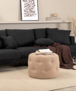 Køb Warden - Sofa 3-personers i sort polyester stof online billigt møbel