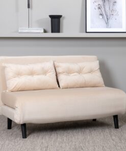 Køb Blund - Sovesofa i beige fløjl online billigt møbel