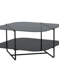 Køb Cross- Sofabord i sort metal og glas online billigt møbel