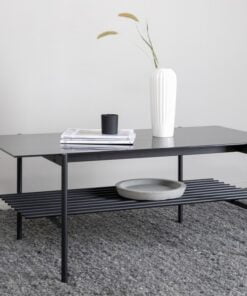 Køb Bodia - Sofabord i marmor glas og sort metal