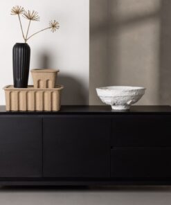 Køb Curry - TV-bord i sort mdf og sort metal online billigt møbel