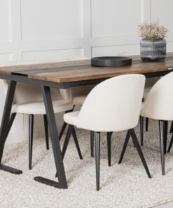 Køb Puntos - Spisebord i teaktræ og metal