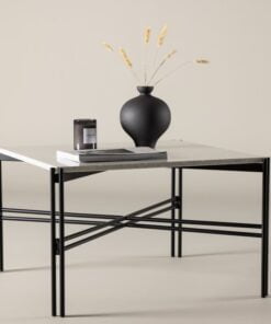 Køb Rizoli - Sofabord i sort metal og top i terrazzo online billigt møbel