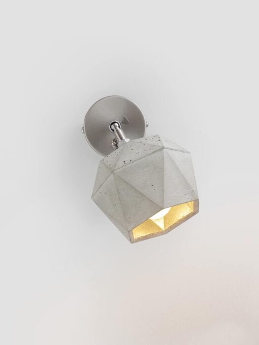 Køb Væglampe i lys beton Guld online billigt møbel