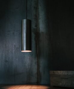 Køb Sort kobberlampe Tube 35 cm online billigt møbel