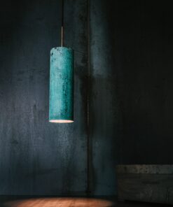 Køb Oxideret kobberlampe Tube 35 cm online billigt møbel