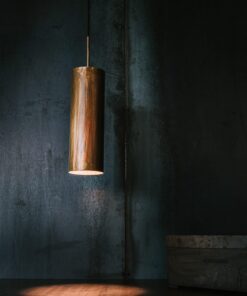 Køb Brun kobberlampe Tube 35 cm online billigt møbel