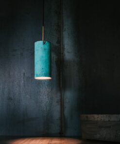 Køb Oxideret kobberlampe Tube 25 cm online billigt møbel