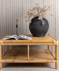 Køb Gourdon - Sofabord i rattan og glas online billigt møbel