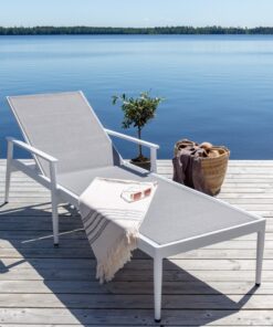 Køb Ajim - Solvogne i hvid aluminium og sort stof