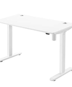 Køb Hæve sænkebord hvid 120 x 60 x (73-114) cm online billigt møbel