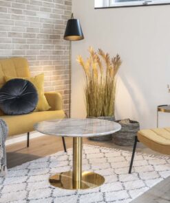 Køb Nadal - Sofabord i marmorlook og messing online billigt møbel