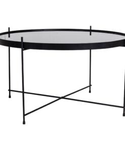 Køb Venezia sofabord sort diameter 70 cm online billigt møbel