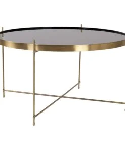 Køb Venezia sofabord messing diameter 70 cm online billigt møbel