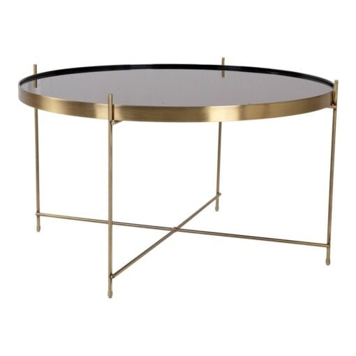 Køb Venezia sofabord messing diameter 70 cm online billigt møbel
