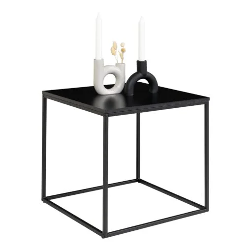 Køb Hjørnebord i sort 45x45x45 cm online billigt møbel