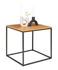 Køb Hjørnebord i egetræs look 45x45x45 cm online billigt møbel